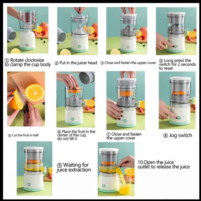 Wireless juicer for citrus & more