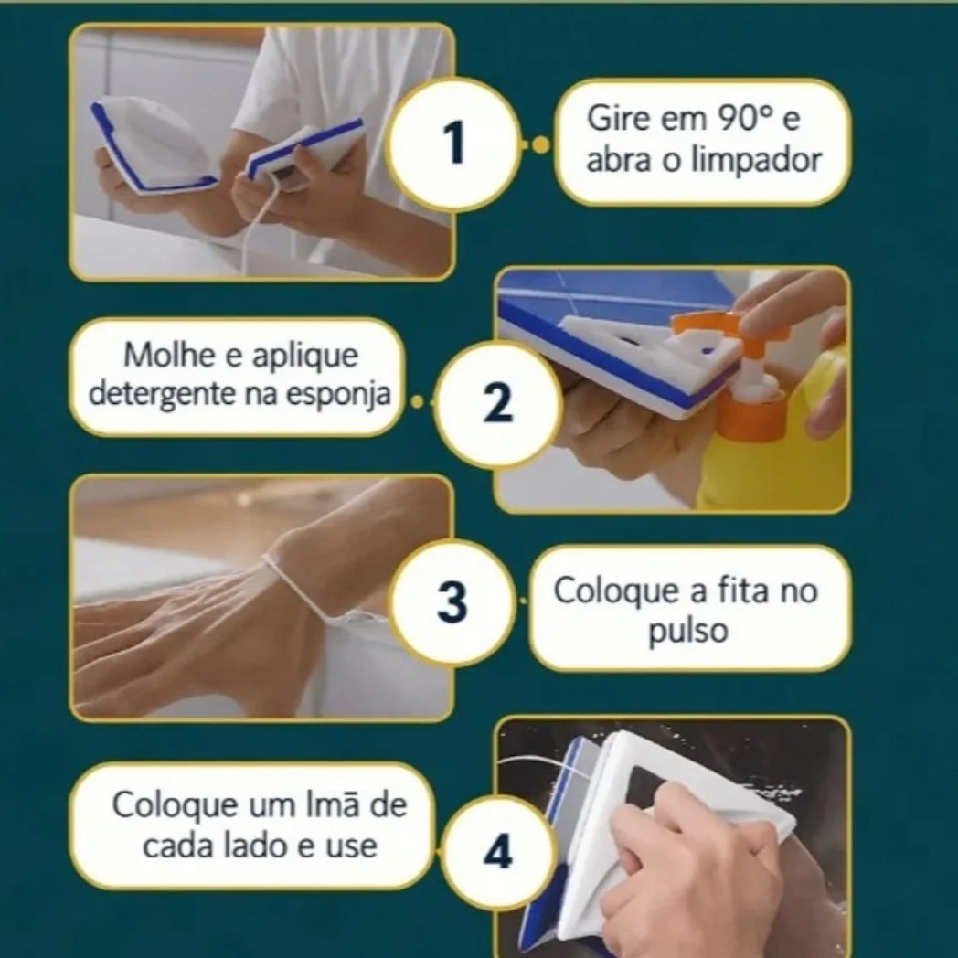 Magnetic glass cleaner