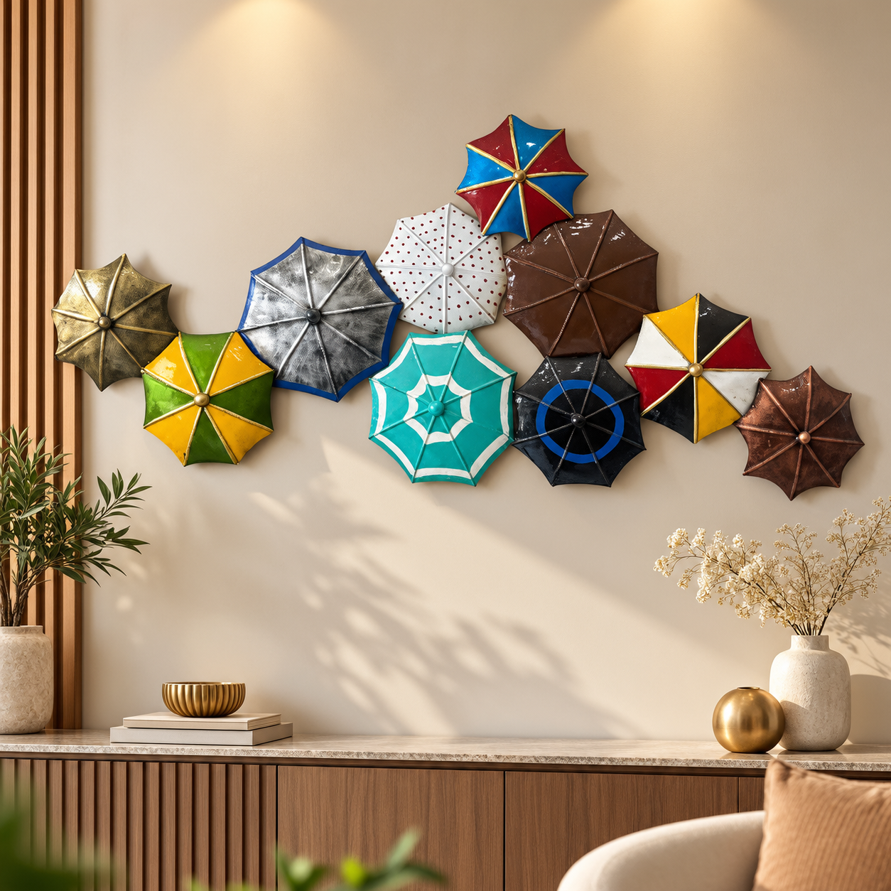 Decorative Metal Umbrella Wall Art
