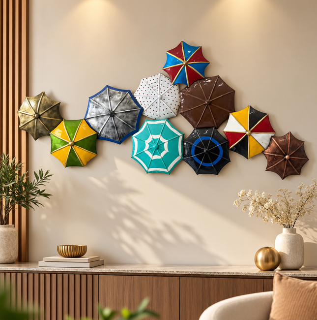Decorative Metal Umbrella Wall Art