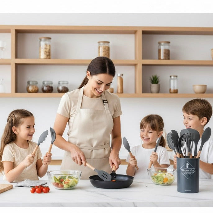 Silicon 12 pieces spoonset