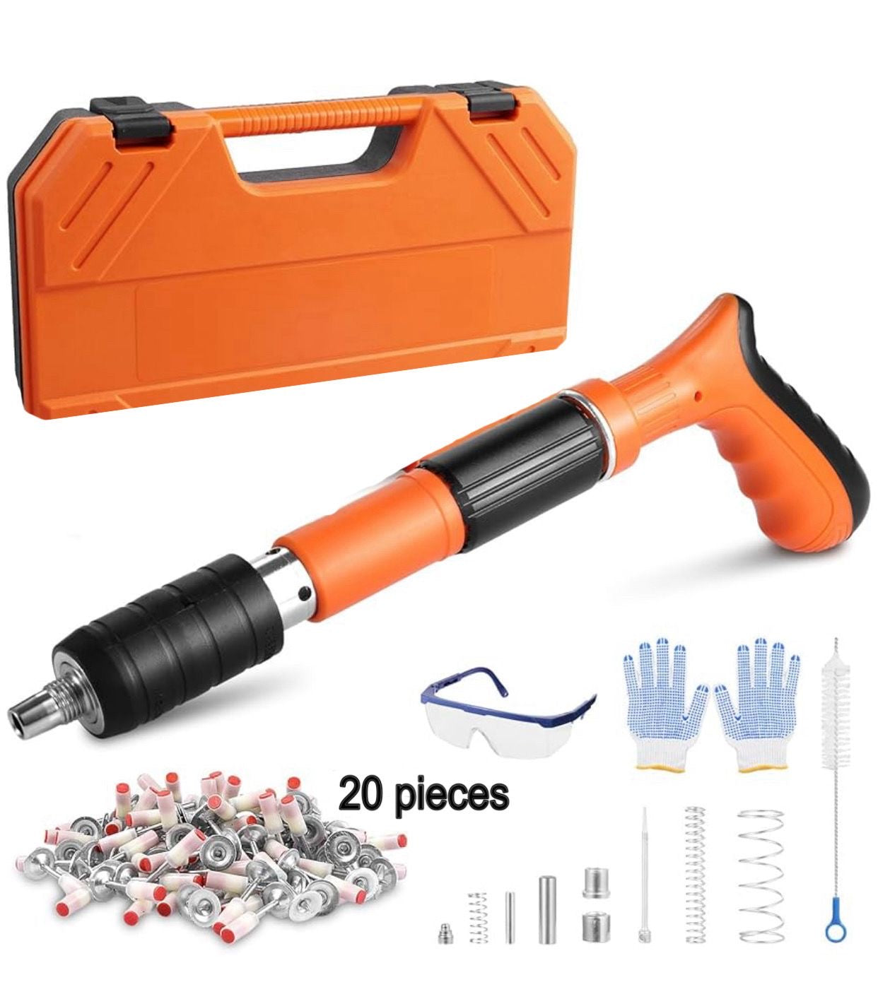 Nail pusher gun with kit