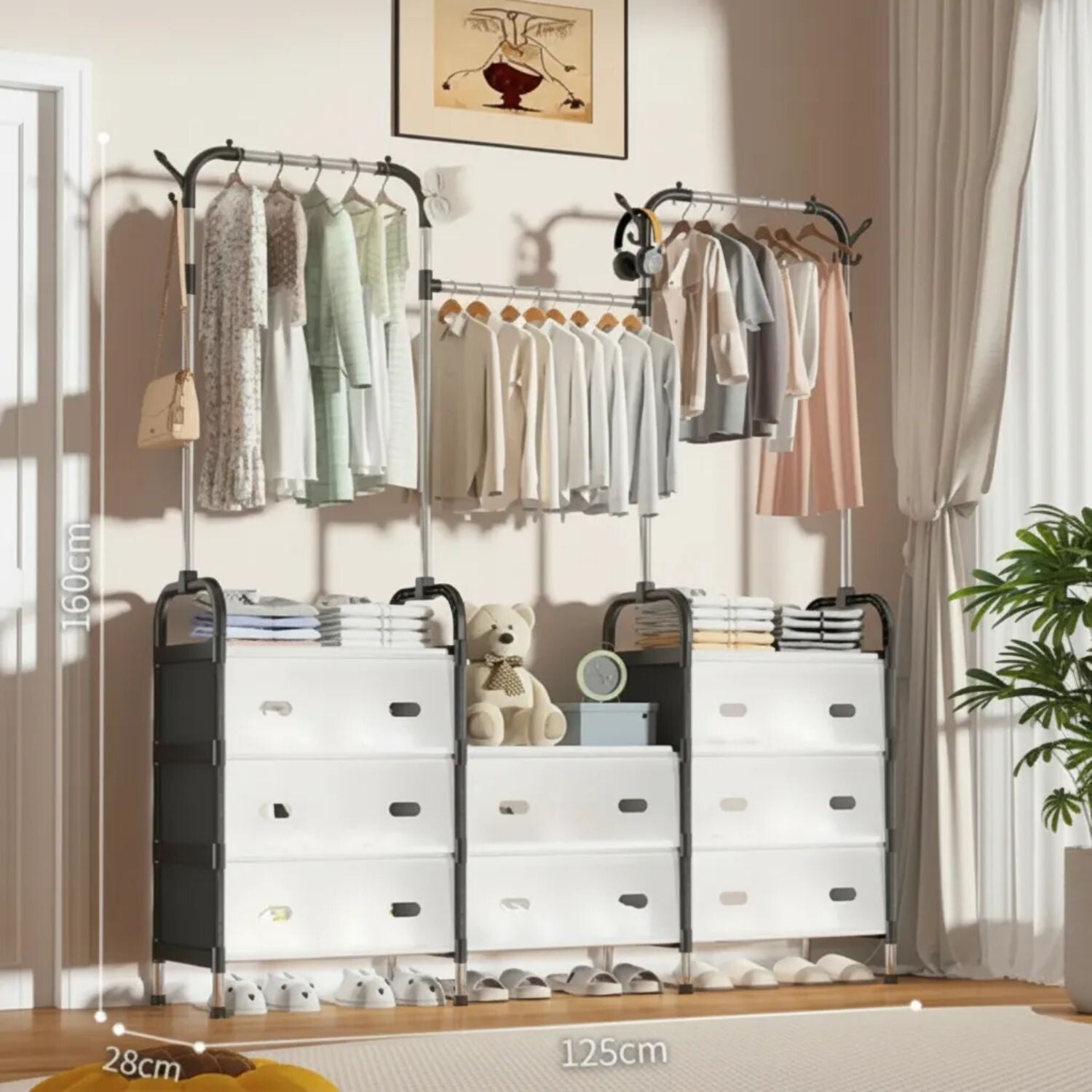 Storage & cloth hanging rack 3 set