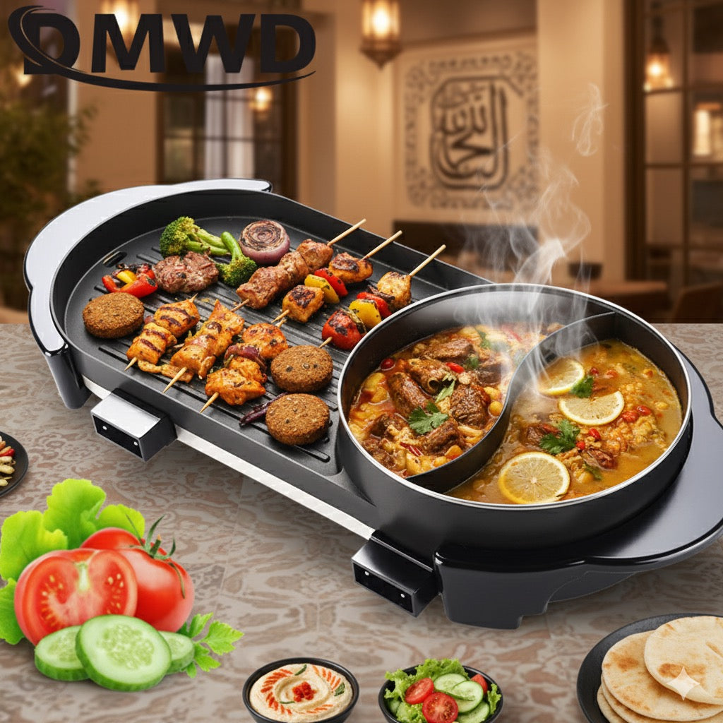2in1 electric pot & grill pan