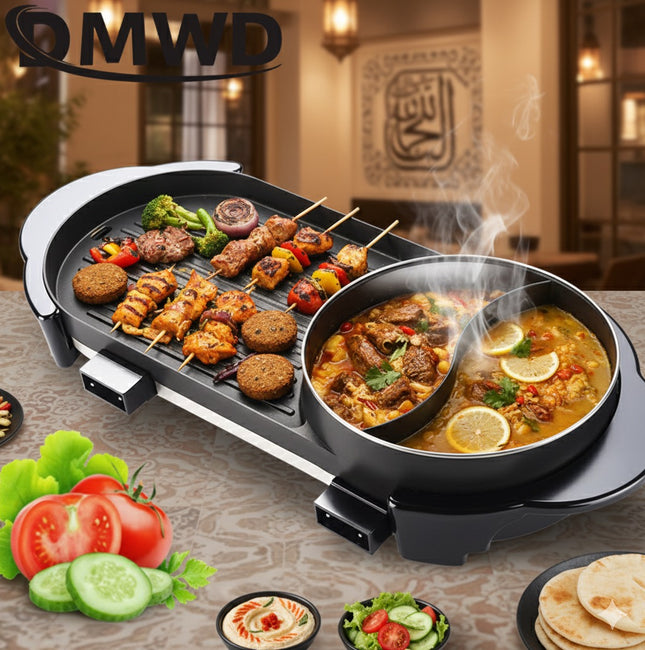 2in1 electric pot & grill pan