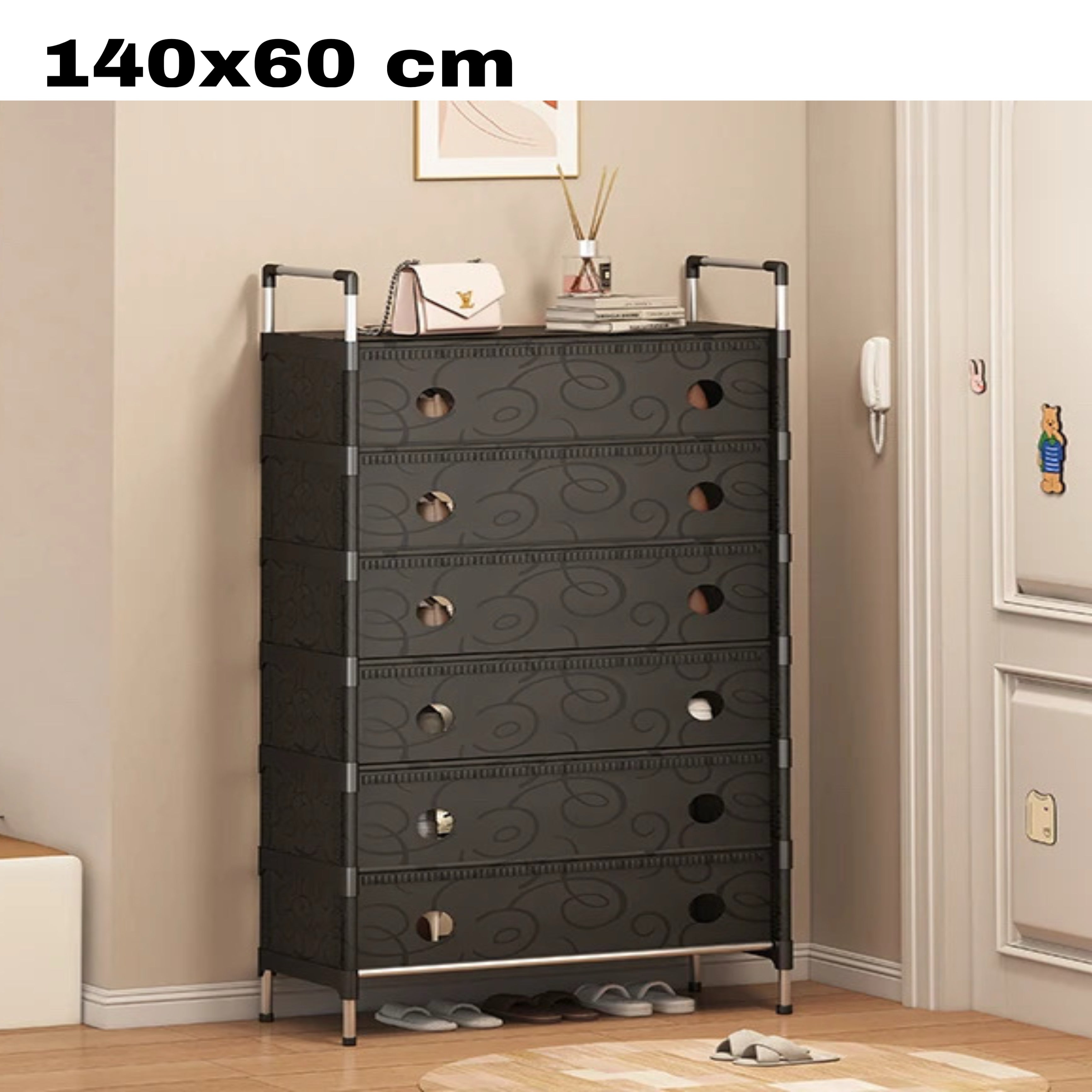 7-Layer Cabinet with 6 Drawers