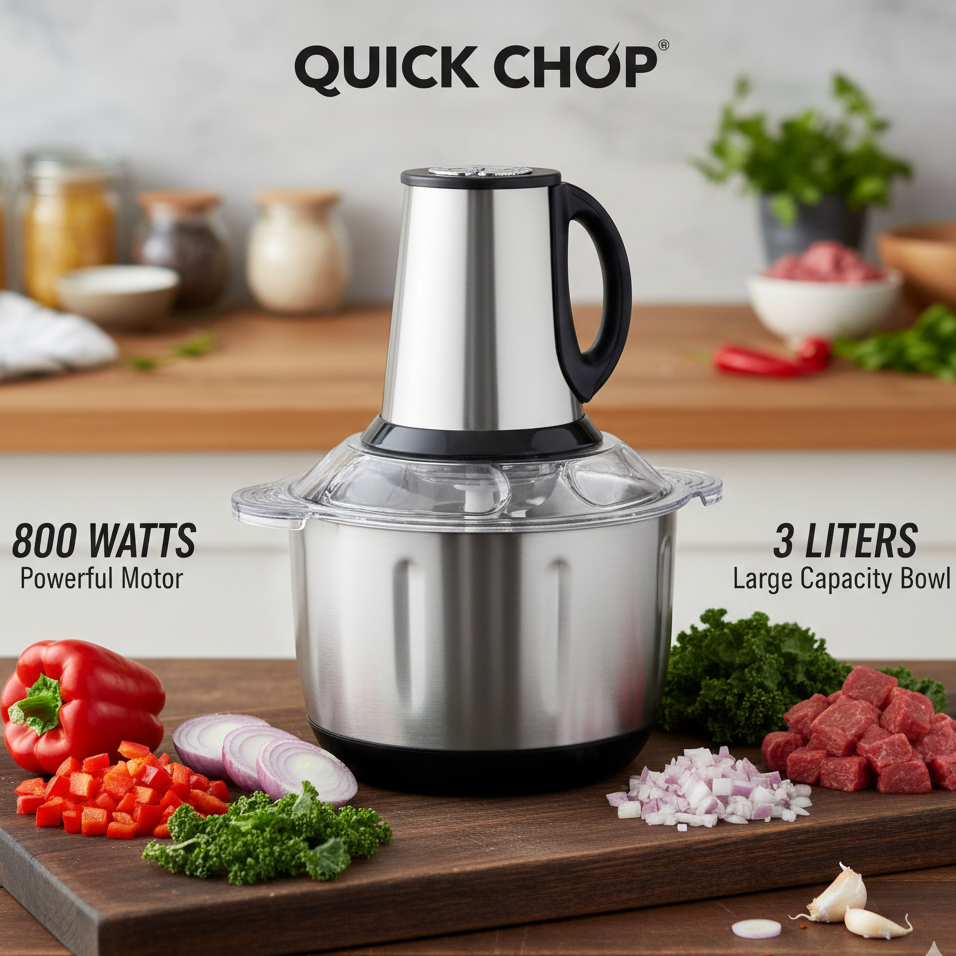 Electric food processor 3 liters