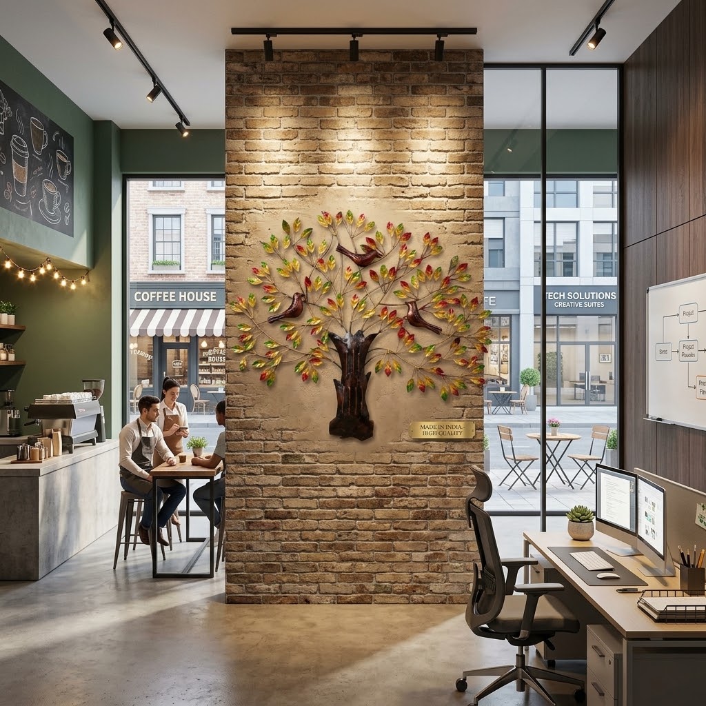 Metal Tree with Birds Wall Art
