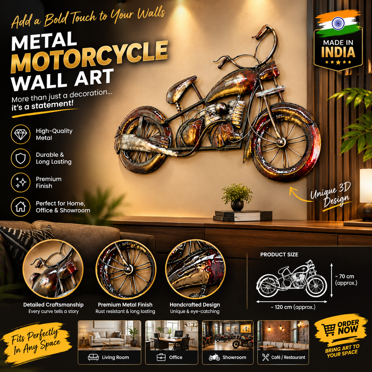 Bike art design for wall hanging