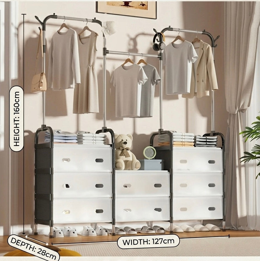 Storage & cloth hanging rack 3 set