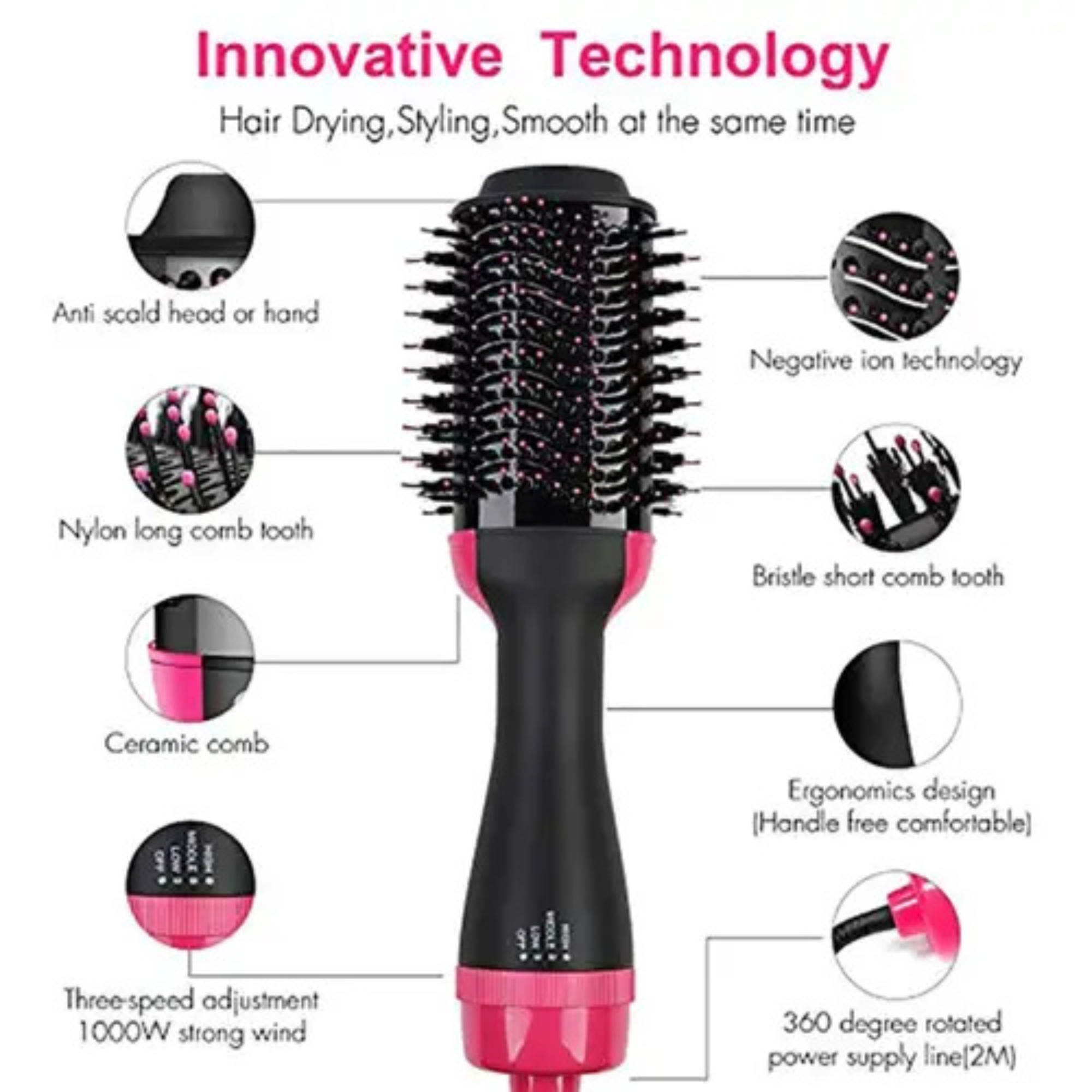 Onestep hair styler tool