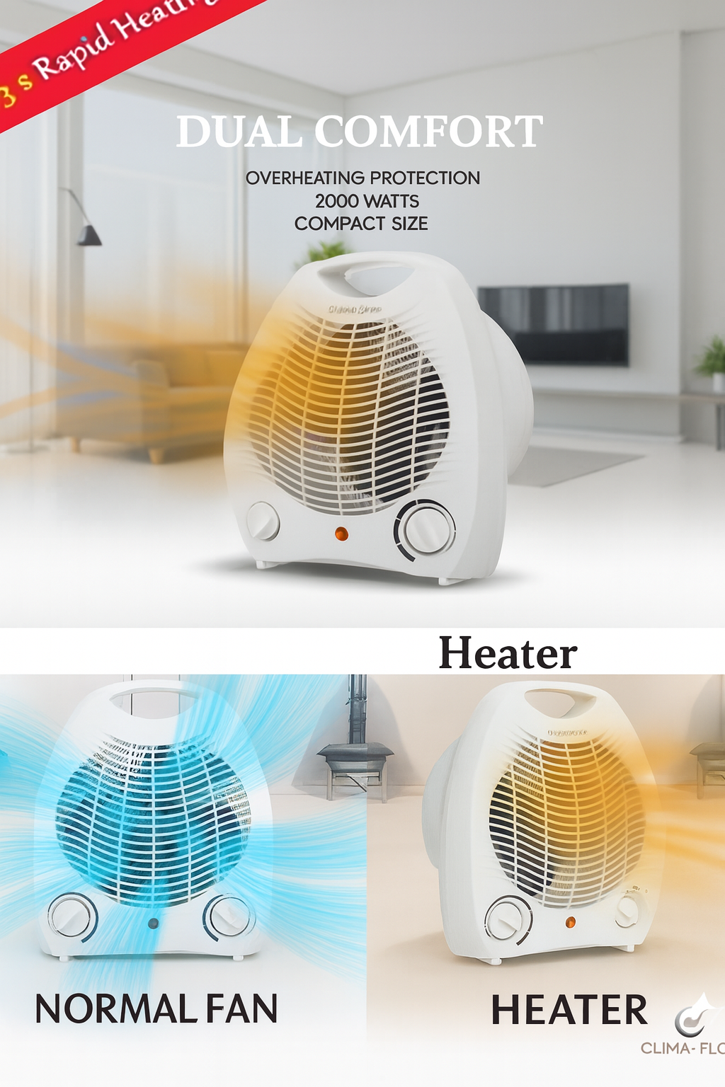 Electric heater fan