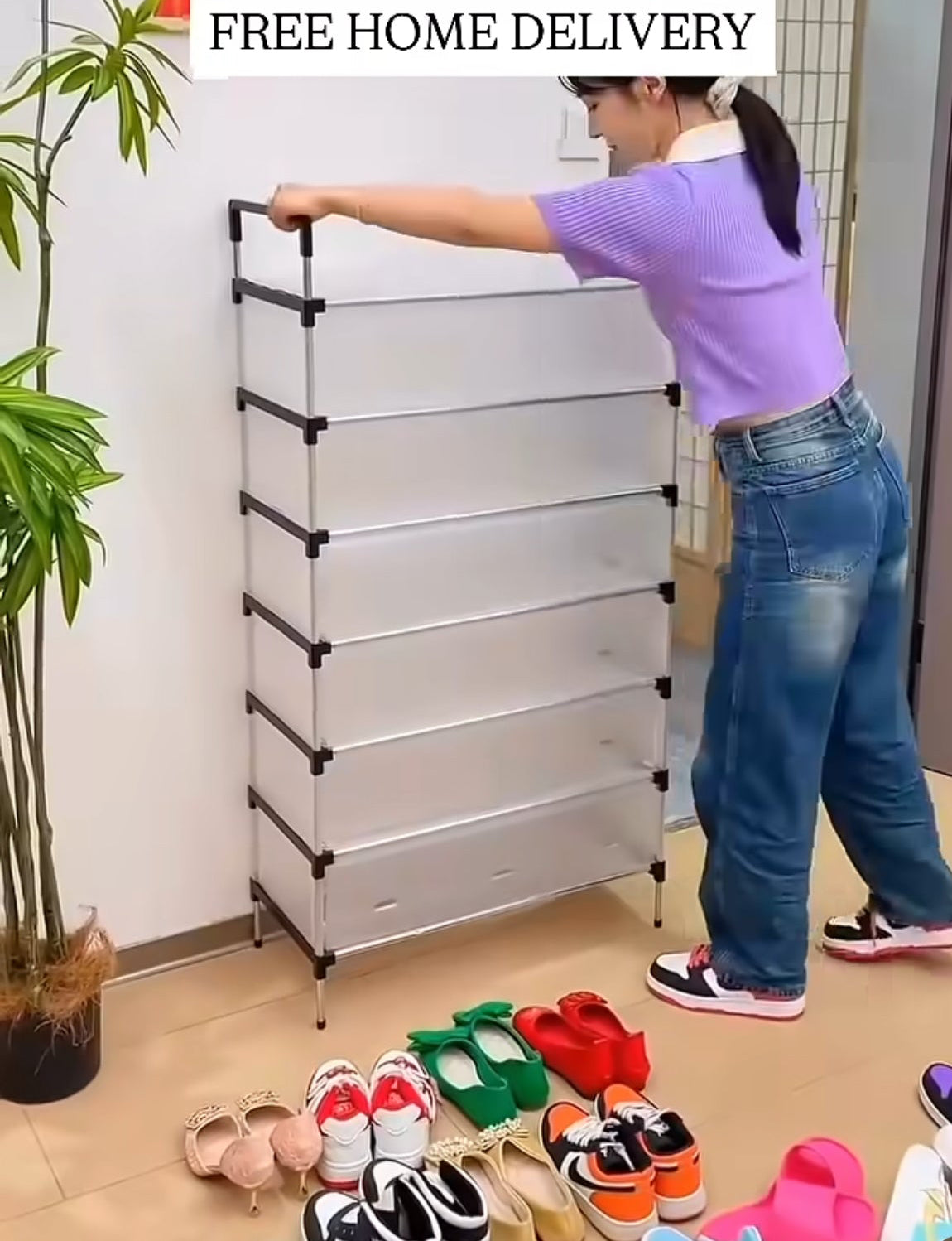 7-Layer Cabinet with 6 Drawers