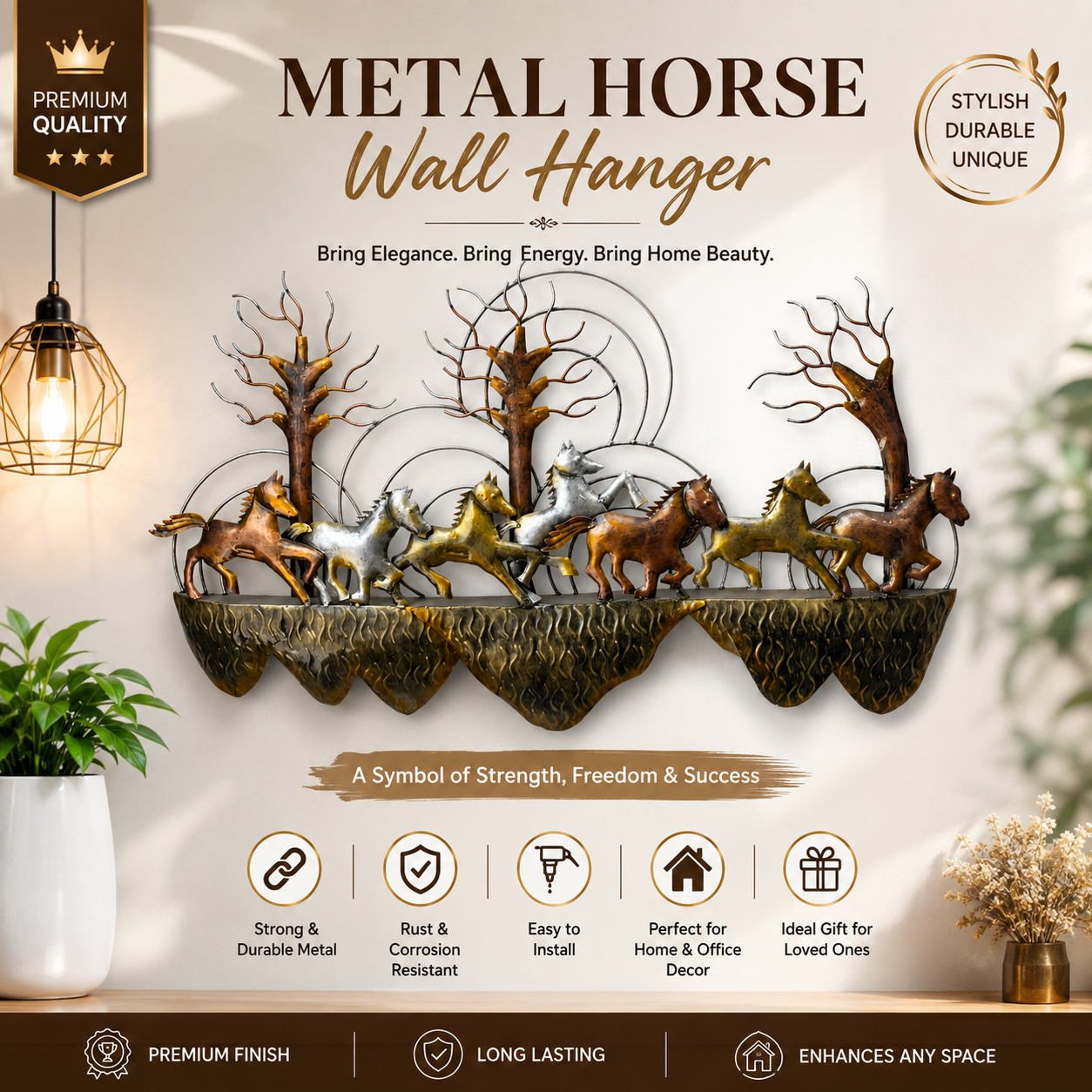 Metal wall art for decoration