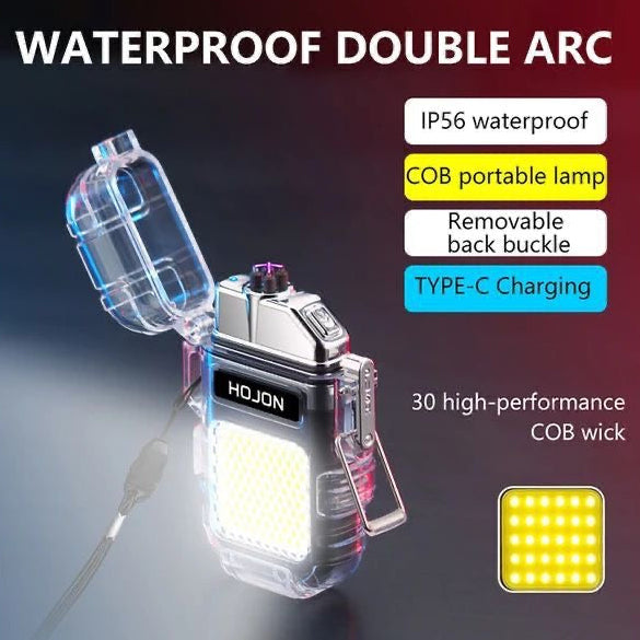 Lighter without gas & flashlight