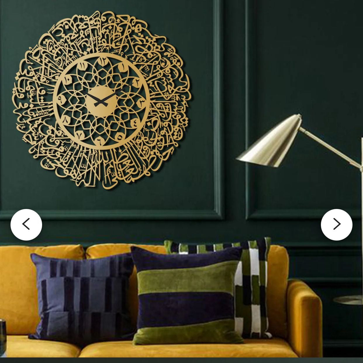 Calligraphic clock stainless steel