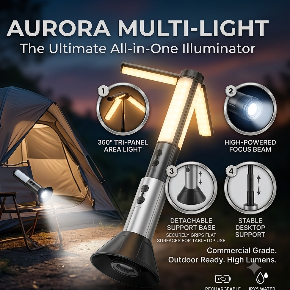 Multi Camping light & torch 2in1