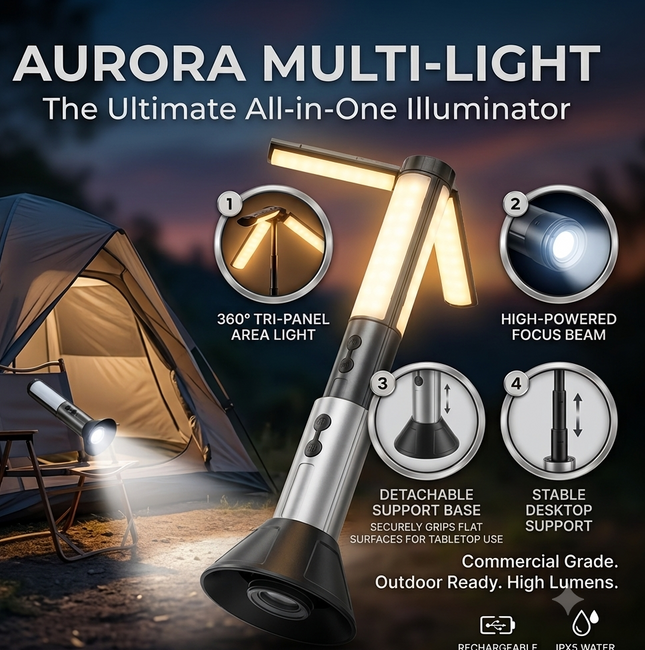 Multi Camping light & torch 2in1