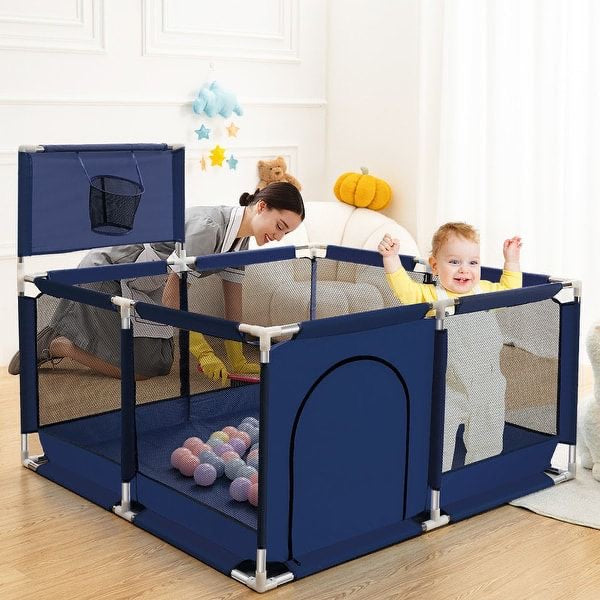 Kids safety tent & play game fence