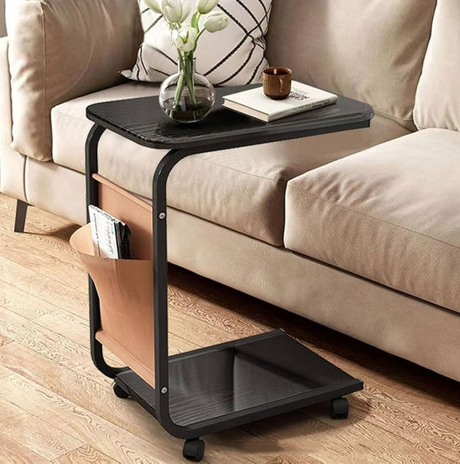 C table with rolling wheel