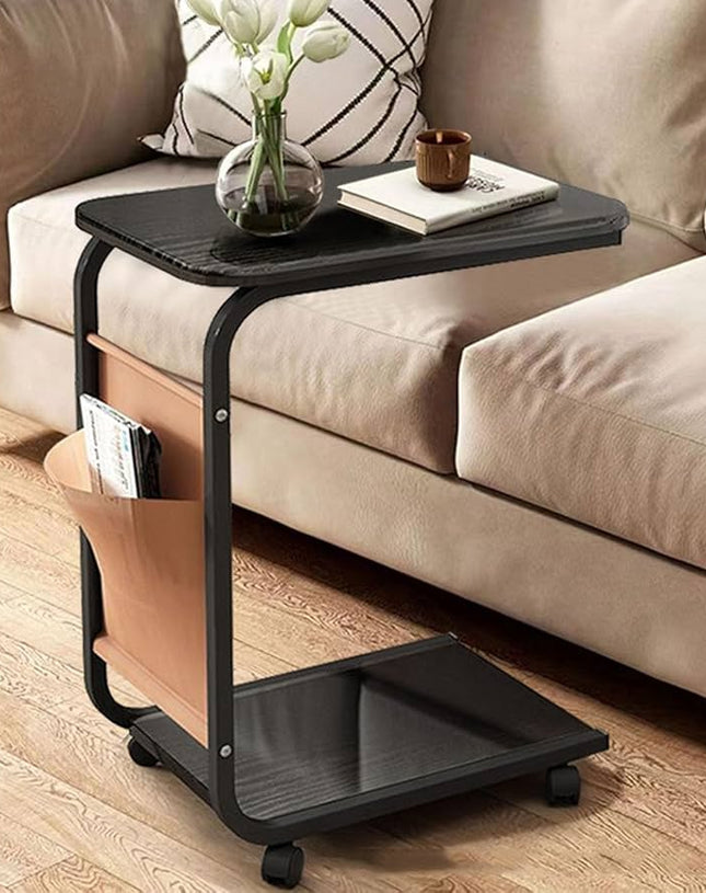 C table with rolling wheel