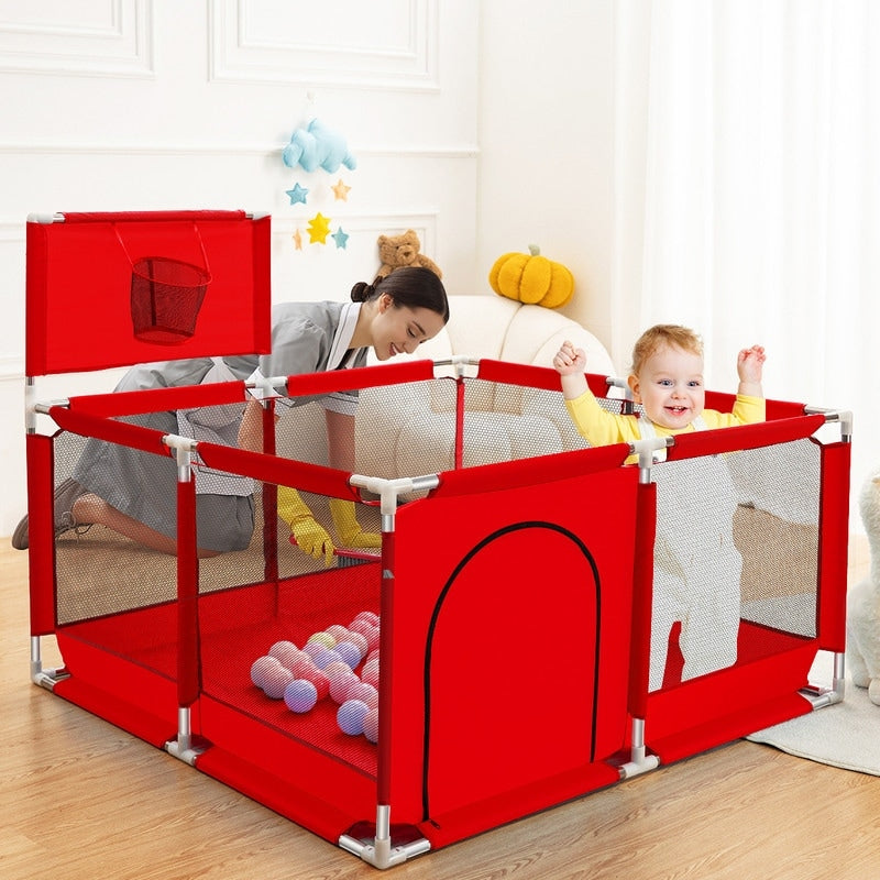 Kids safety tent & play game fence