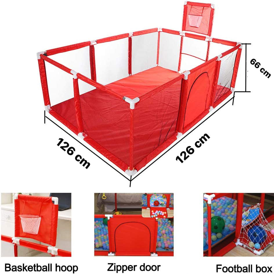 Kids safety tent & play game fence