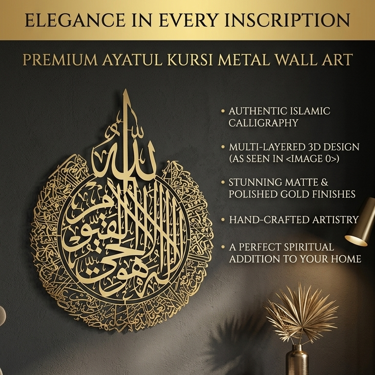 Stainless steel calligraphic wall art