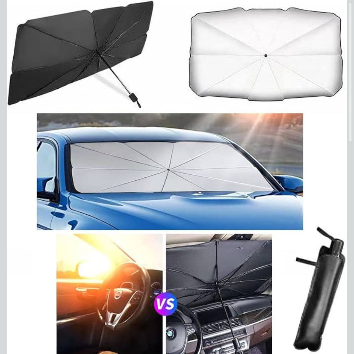 Car umbrella for sun protection