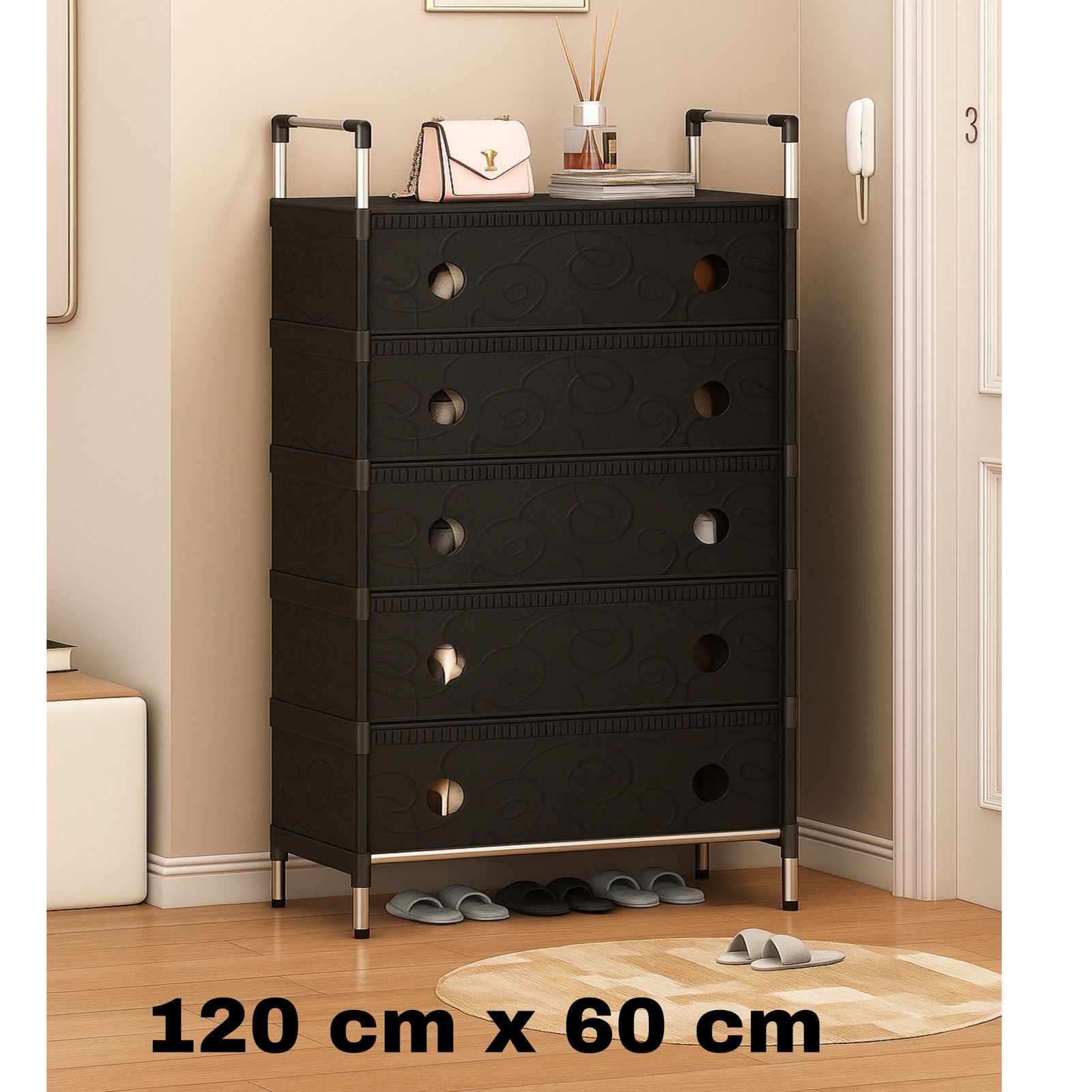 6-Layer Cabinet with 5 Drawers